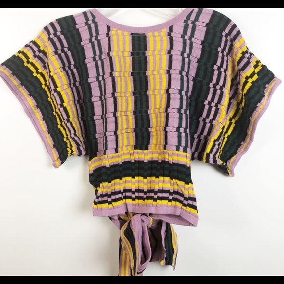 ✨ NWT BCBGeneration crochet wrap stripe crop top - Picture 5 of 6